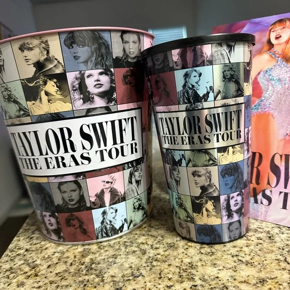 Taylor Swift The Update Tour Movie Large Popcorn Tin & Cup by - Limited Edition - Picture 12 of 12